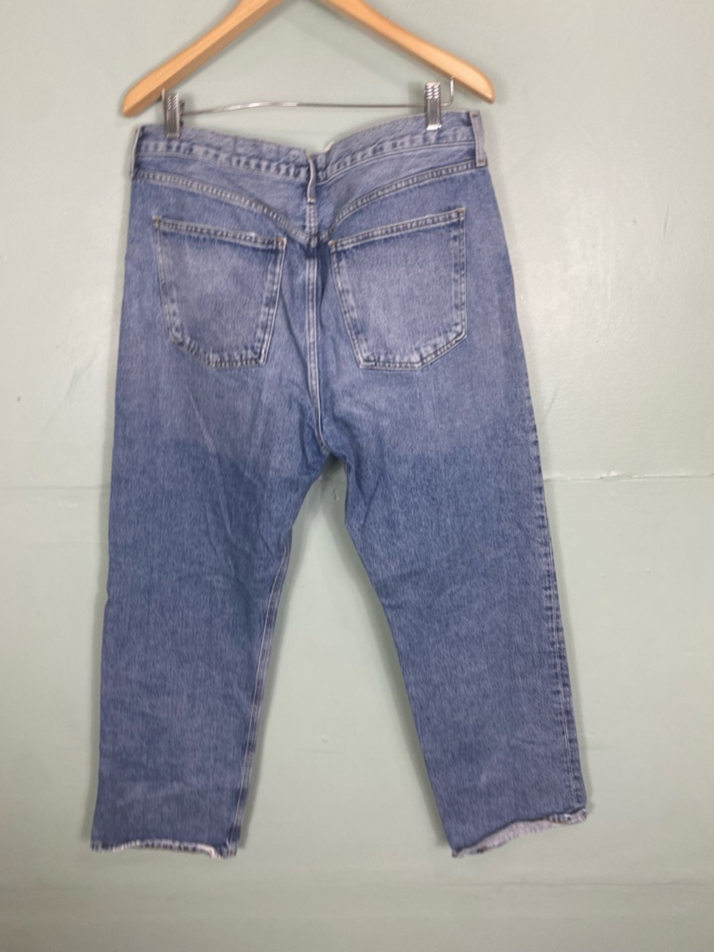 Agolde Fran Low Slung Easy Straight Invention Blue Jeans Denim Sz 31 Boyfriend - Picture 5 of 6
